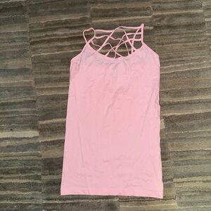 Zenana Outfitters Pink Camisole with Strappy Design